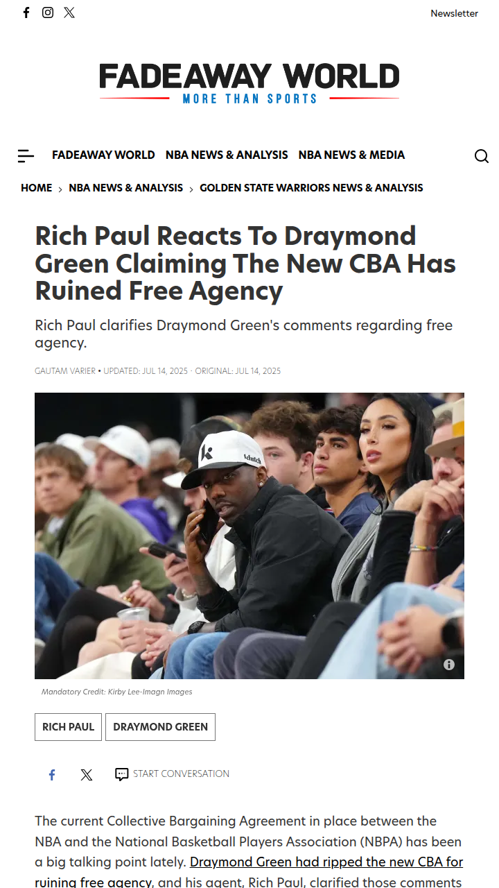 Did the New CBA Kill NBA Free Agency?