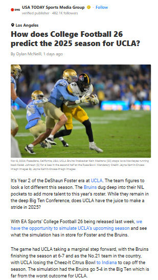Bruins Top USC in Sim, But Bowl Woes Continue