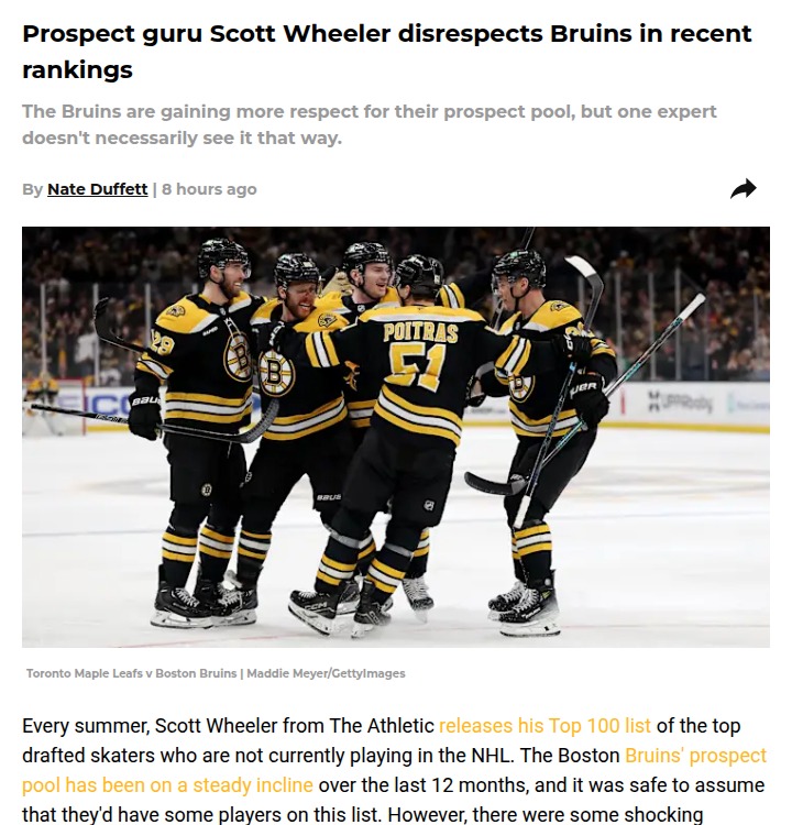 Wheeler Snubs B’s Prospects Again?