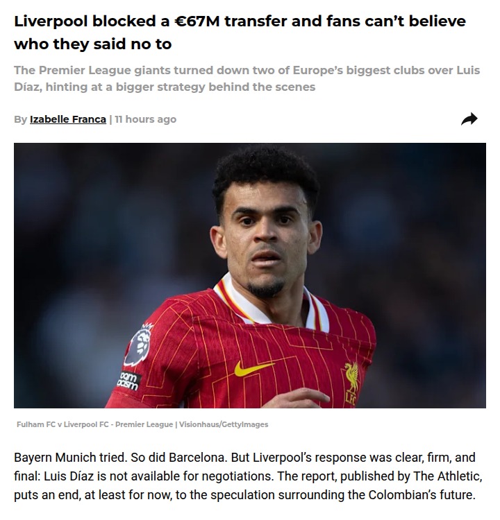 Liverpool’s Bold Díaz Decision: No Sale!