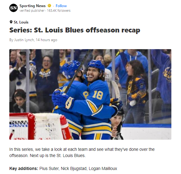 Blues Reload: Suter In, Kyrou on the Block?