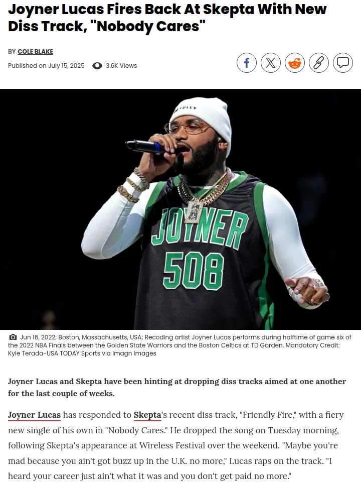 Joyner vs Skepta Beef Heats Up 🔥