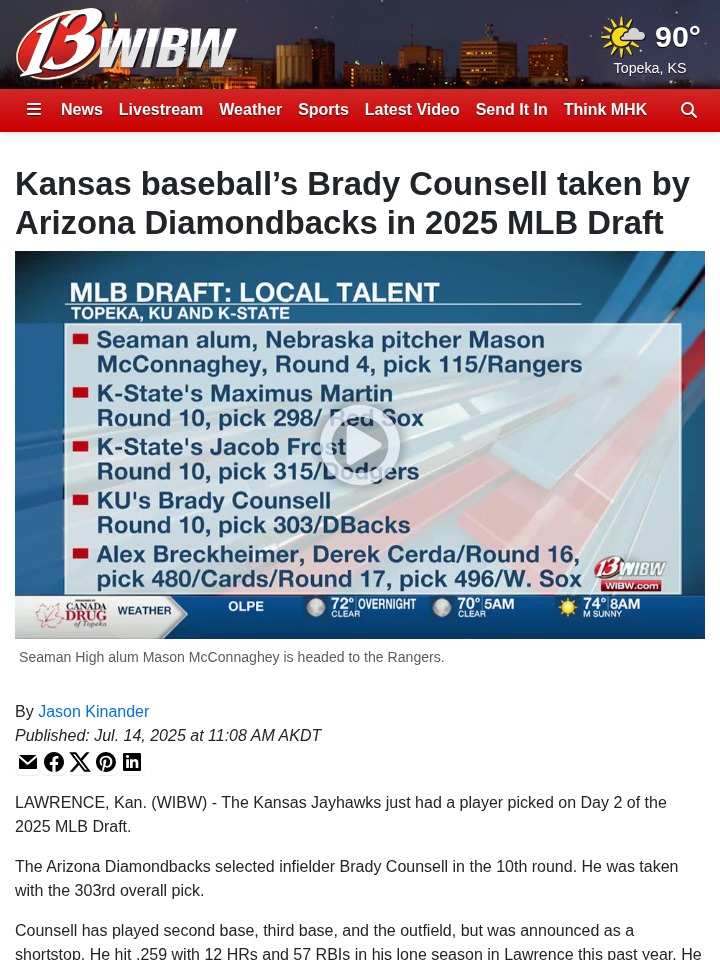 Brady Counsell Heads to the D-Backs!