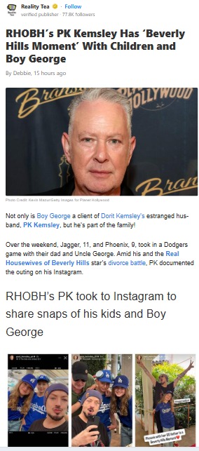 PK & Boy George’s Dodgers Day Out