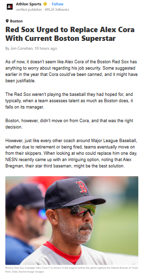 Could Bregman Be Cora’s Heir in Boston?
