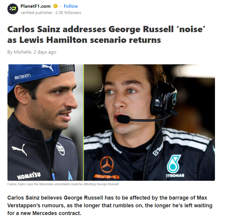 Russell’s Mercedes Future: Déjà Vu for Sainz?