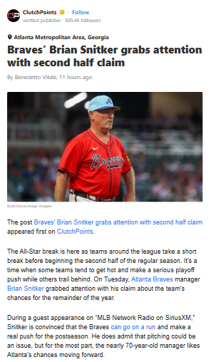 Snitker’s Bold Call: Can Braves Rally Now?