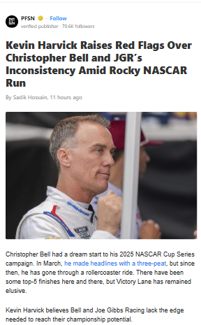 Is Bell Losing His Edge at JGR?