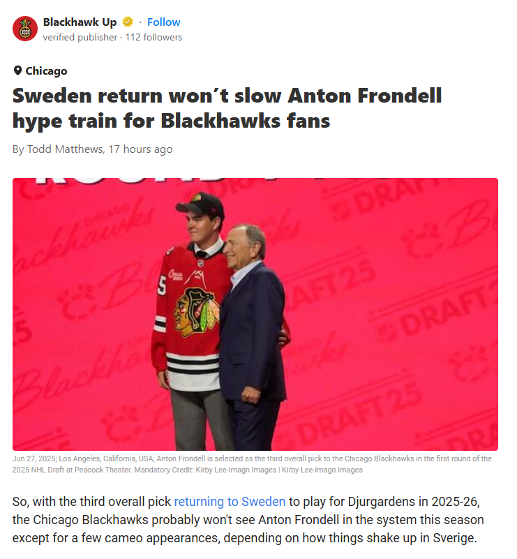 Frondell’s Swedish Detour: Hype Still Real?