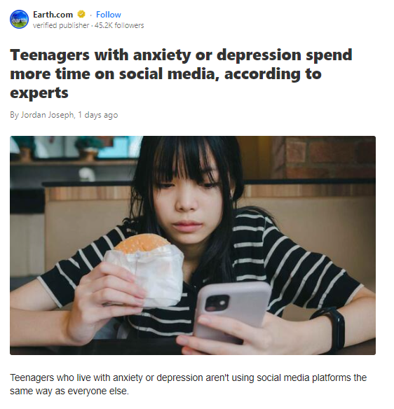 Why Anxious Teens Scroll More