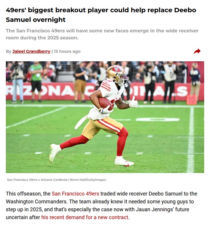 Can Cowing Fill Deebo’s Shoes in SF?