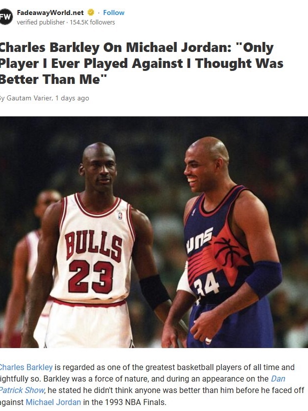 Chuck Admits MJ Was the Only One Better