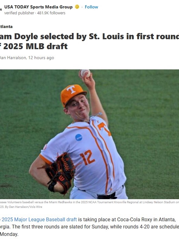 Doyle’s Draft Day: Cards Nab Vols’ K King
