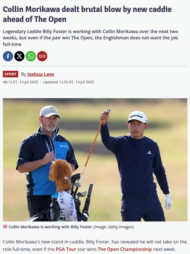 Morikawa’s Caddie Drama Before The Open