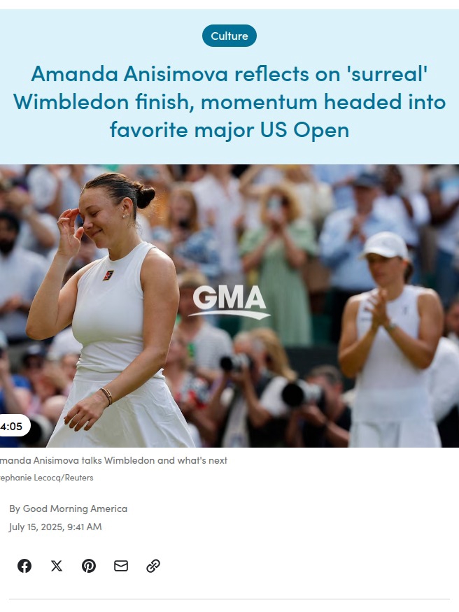 Anisimova’s Wimbledon Run: Next Stop, NYC?