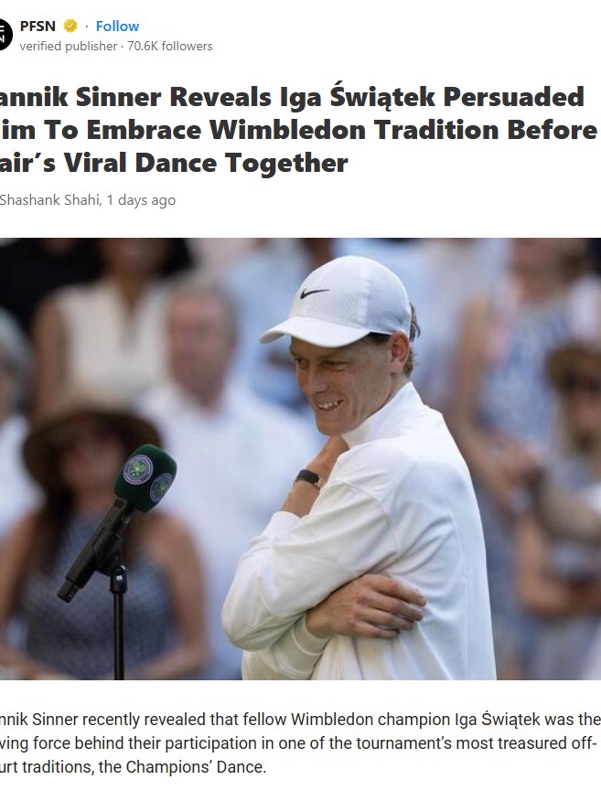 Sinner & Świątek’s Dance: Wimbledon Magic!