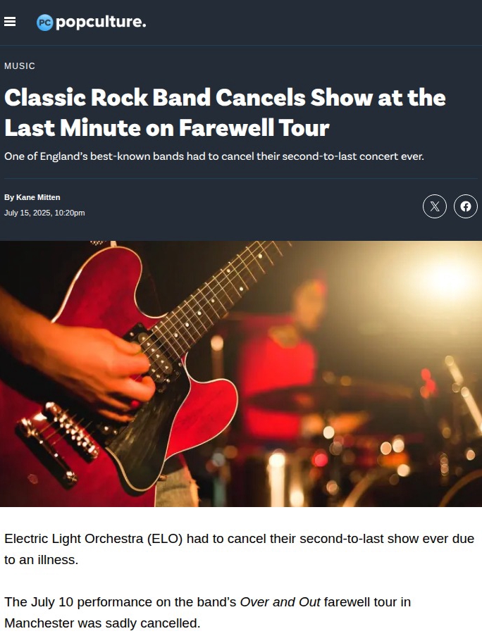 ELO Farewell Tour Drama 😱