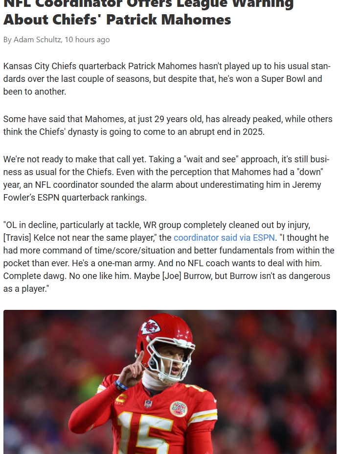 Are We Sleeping on Showtime Mahomes?