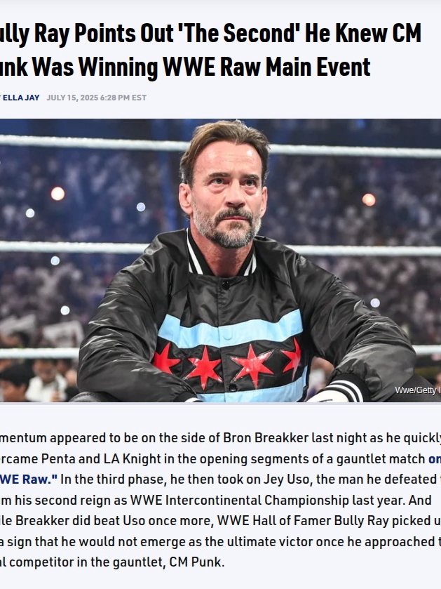 How Bully Ray Knew Punk Was Taking the W