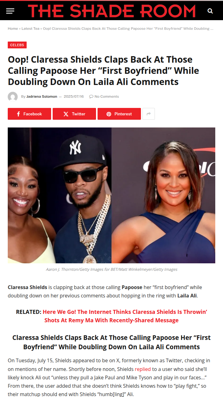 Claressa Shields Fires Back at Papoose Rumors 👀