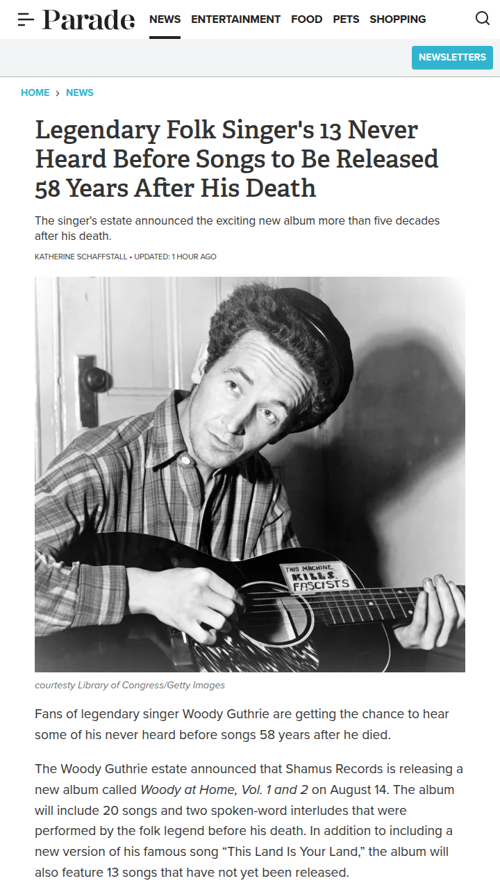 Woody Guthrie’s Lost Tapes?! 🎤