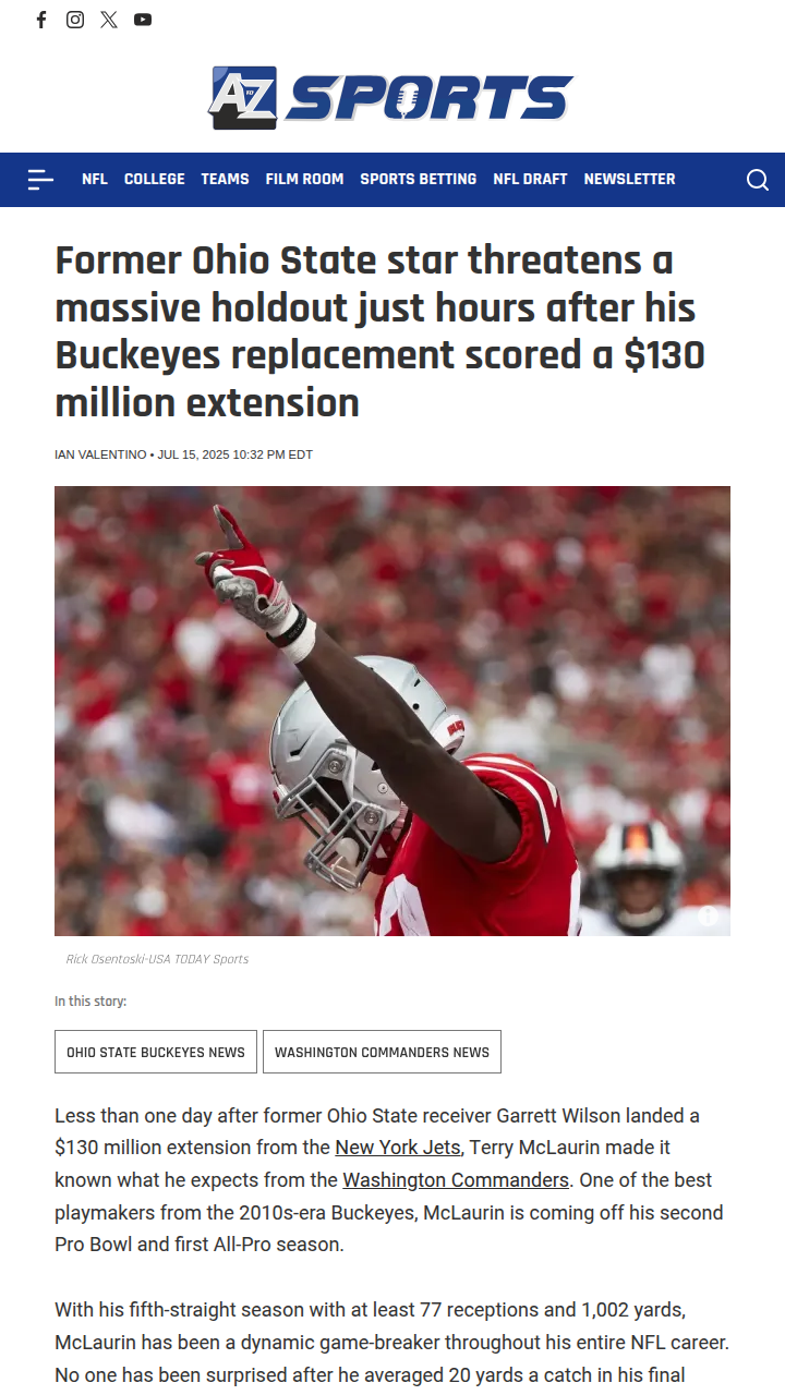 Scary Terry’s Holdout: Will Commanders Pay Up?