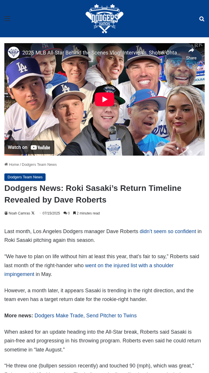 Sasaki’s Comeback: Late August Hype?