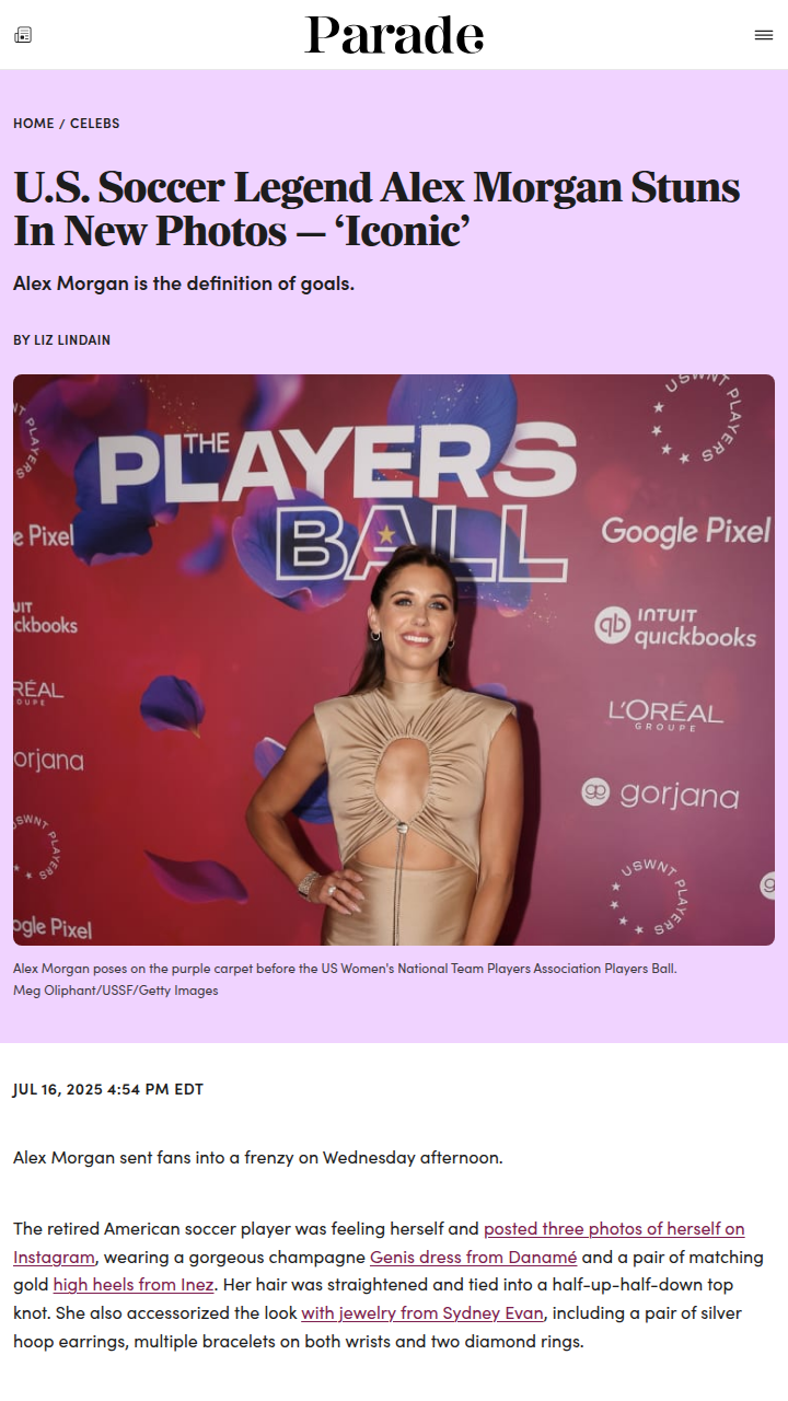 Alex Morgan’s Iconic Players Ball Look!
