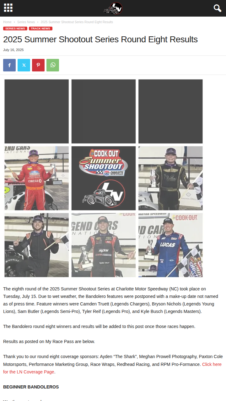 Kyle Busch Dominates Legends Masters!