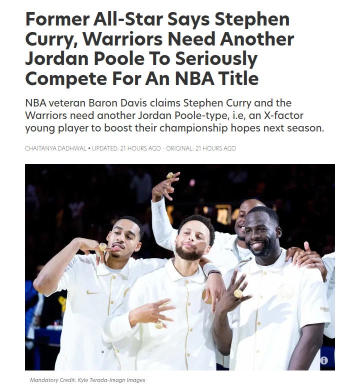 Do the Dubs Need a New Poole Party?
