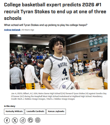 Will Tyran Stokes Pick His Hometown Cards?