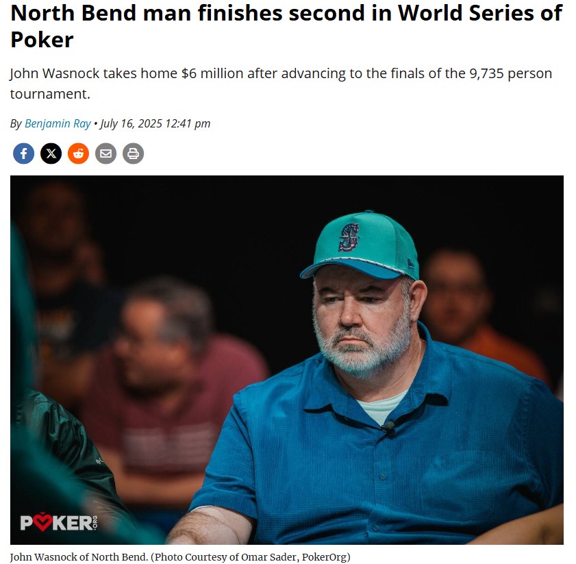 Local Guy Nearly Wins Poker World Series!