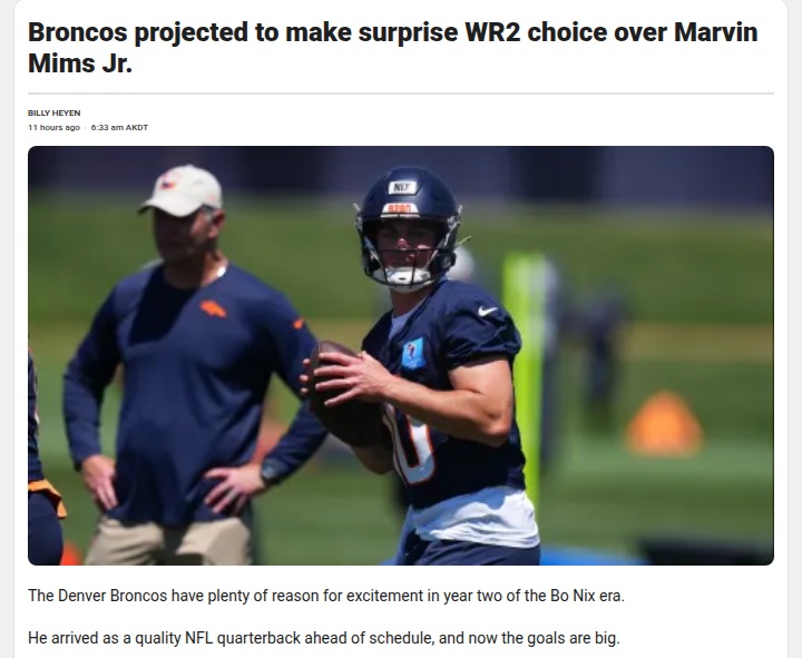 Bryant to Leapfrog Mims as Broncos’ WR2?