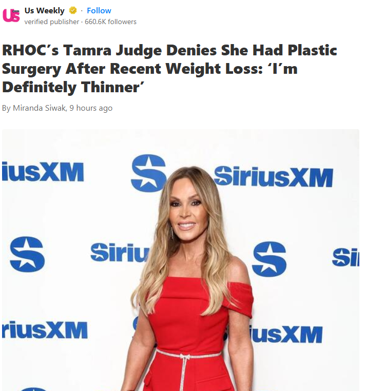 Tamra Judge Shuts Down Surgery Rumors