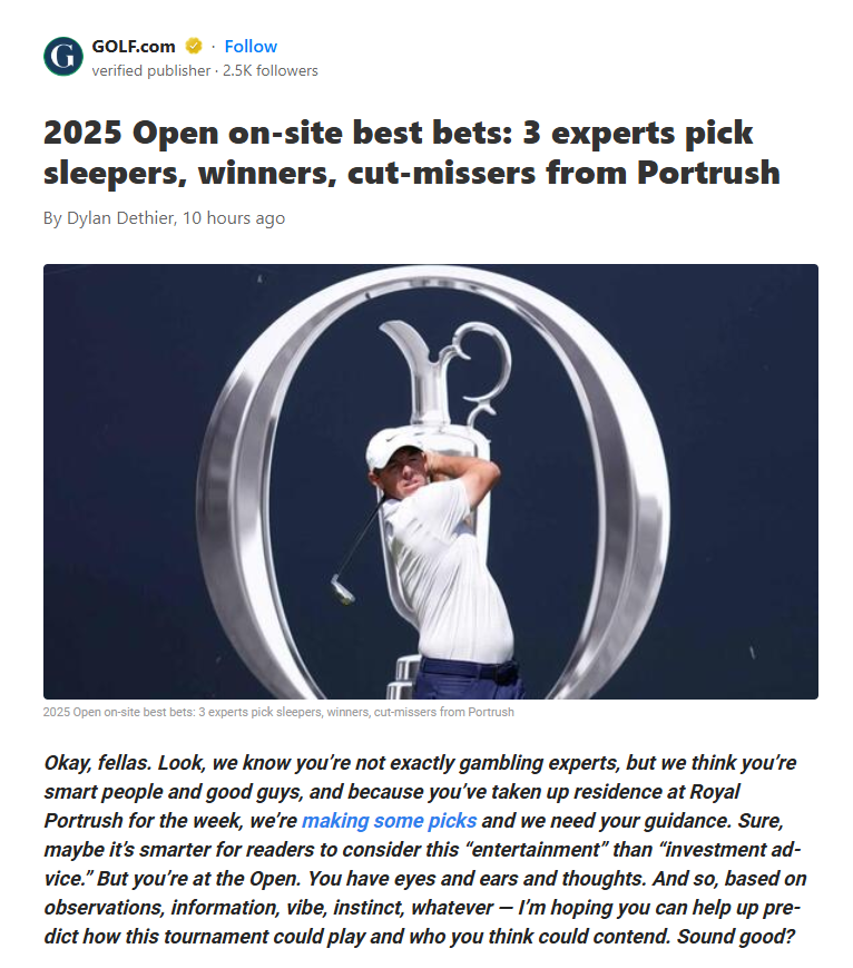Who’s Winning the Open? Hot Takes Inside!