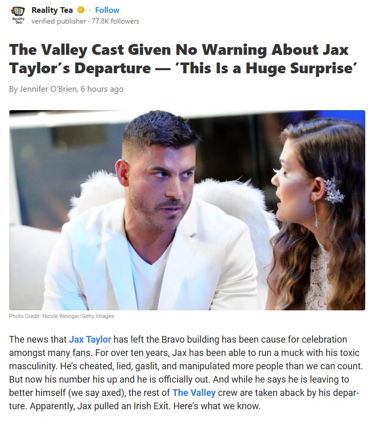 Jax Taylor’s Exit Shocks The Valley Cast 😱