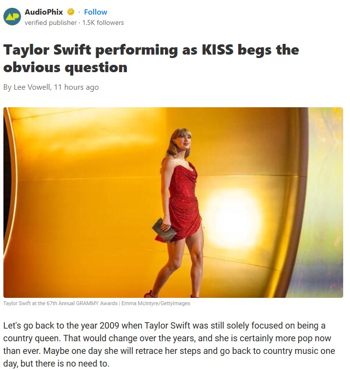 Taylor Swift as KISS?! What’s Next? 🤔