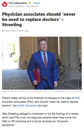 NHS PAs: No More Playing Doctor!