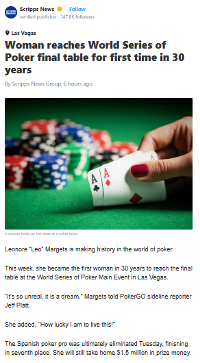 Poker Queen Breaks 30-Year Streak!