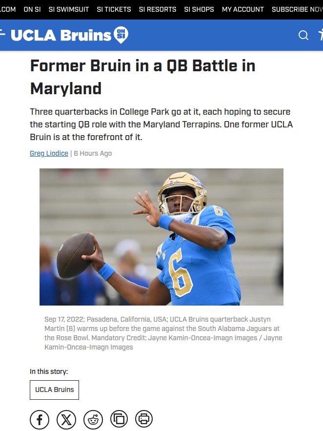 Justyn Martin Faces Real QB Test at Maryland