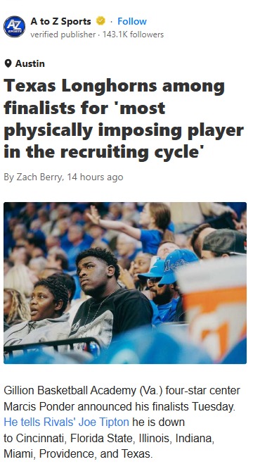 Is Ponder the Next Big Man for Texas?