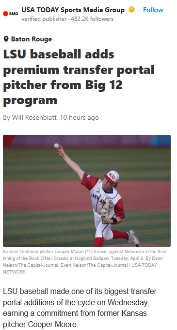 Tigers Land Big 12 Ace—Moore Joins LSU!
