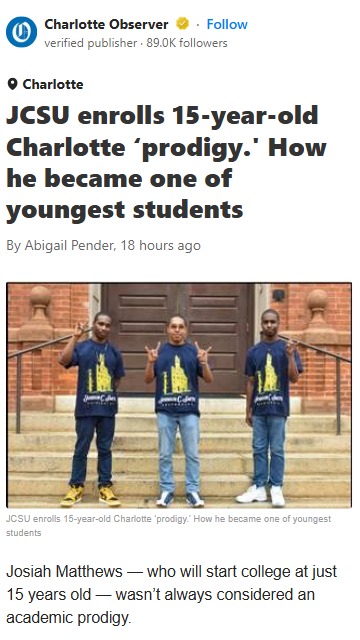 15-Year-Old Prodigy Starts College with Bros