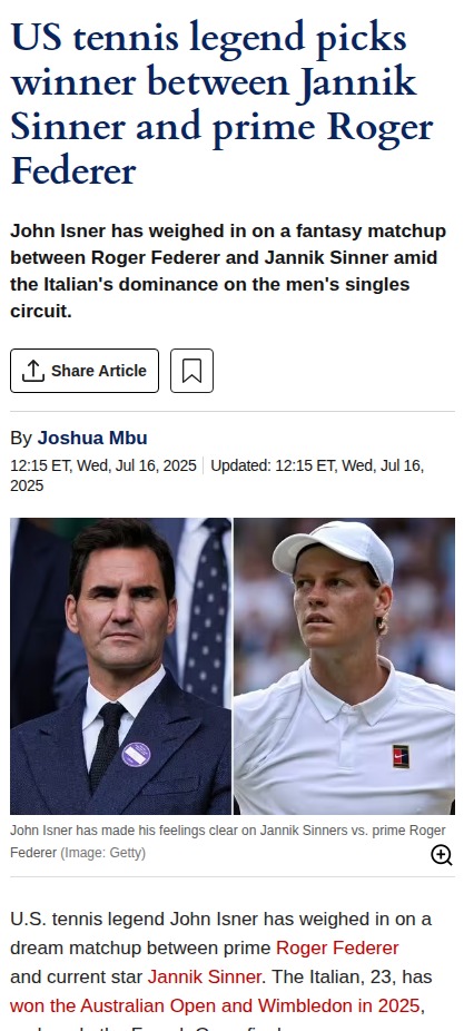 Prime Fed vs Sinner: Who Takes It?