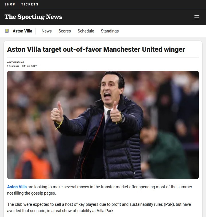 Villa Eyes Garnacho: Next Star at Villa Park?