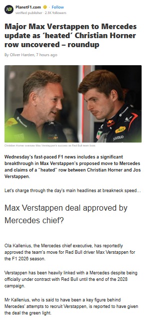 Max to Mercedes? Horner-Jos Drama Heats Up