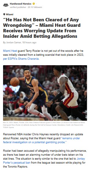 Rozier’s Betting Probe: Heat Fans React