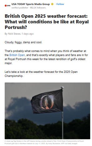 Portrush Weather: Will Wind Decide the Open?