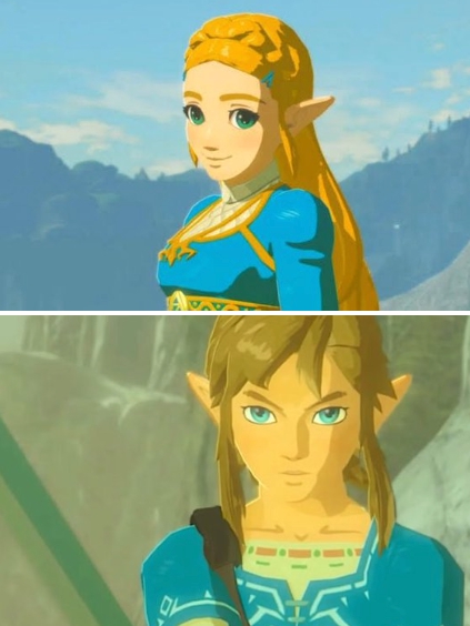 Princess looks gorgeous and Link looks like a human too 😂
