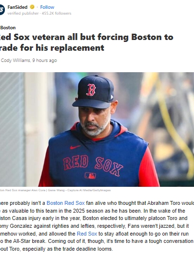 Is Toro’s Time Up at First for Boston?